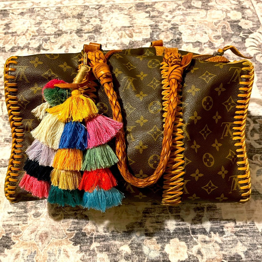 Louis Vuitton Brown Tote with Multicolor Tassels - Picture 2 of 8